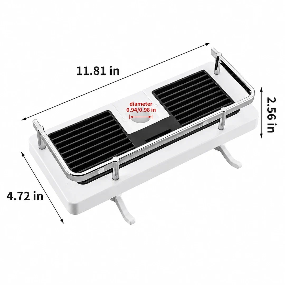 Adjustable Tension Shower Shelf, No Drilling