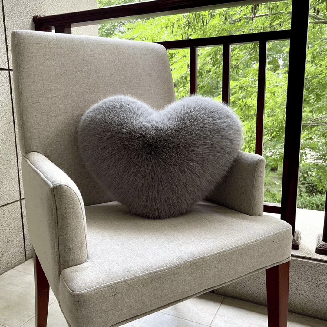 Plush Heart Cushion, Soft Heart Shaped Pillow