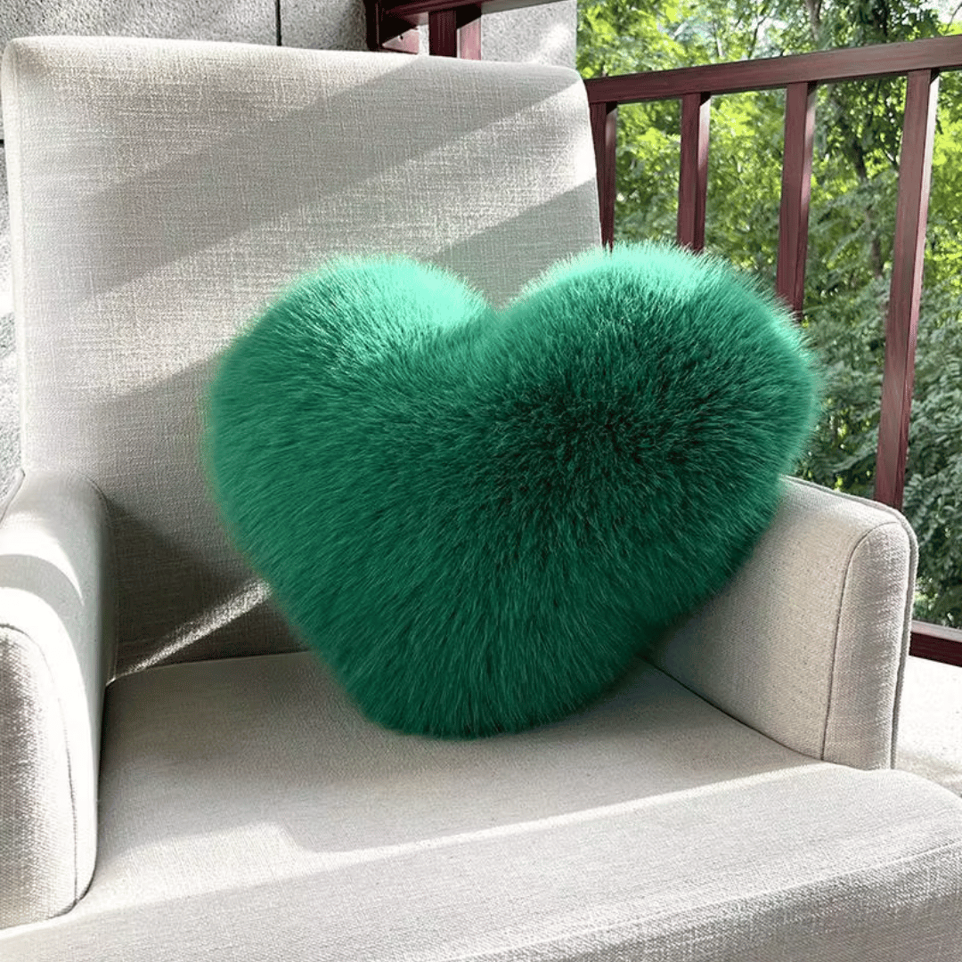 Plush Heart Cushion, Soft Heart Shaped Pillow