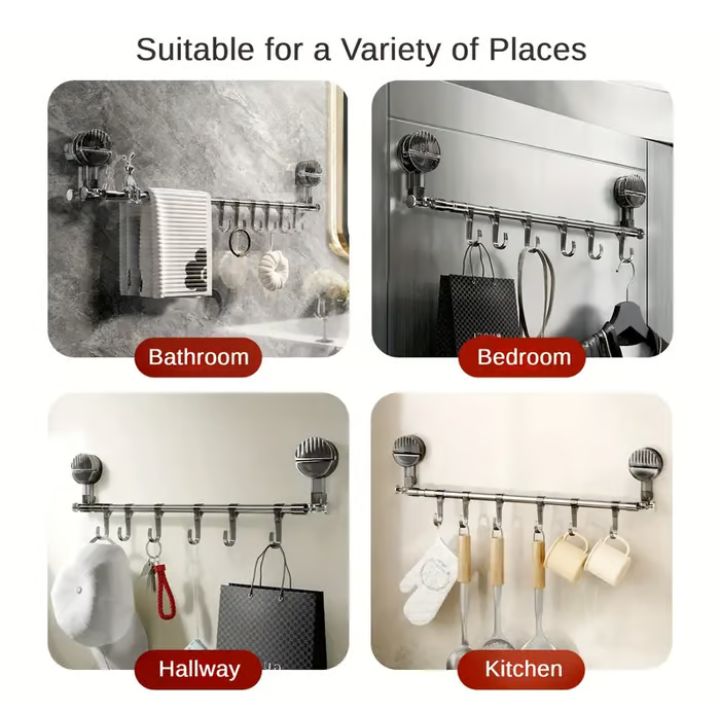 Adjustable Suction Cup Towel Bar