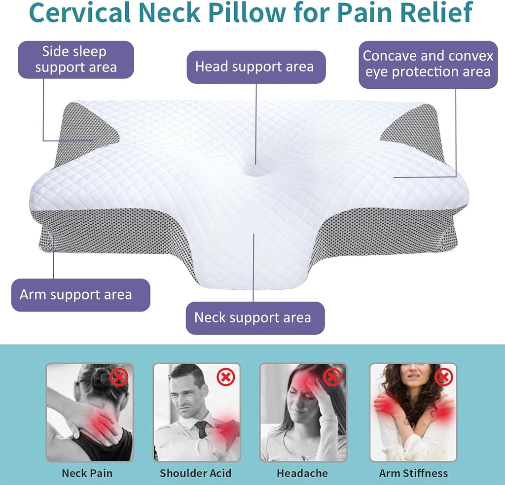 Contoured Butterfly Memory Foam Pillow