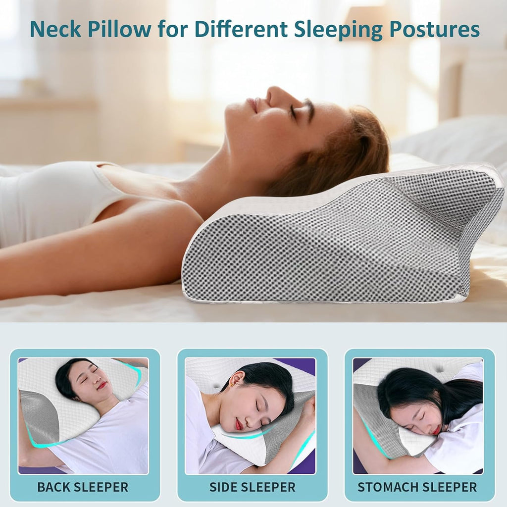 Contoured Butterfly Memory Foam Pillow
