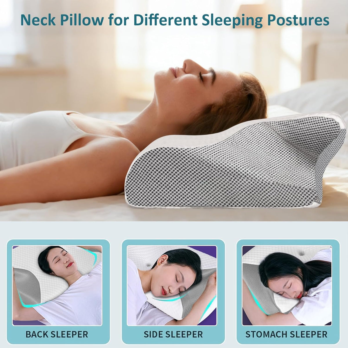 Contoured Butterfly Memory Foam Pillow