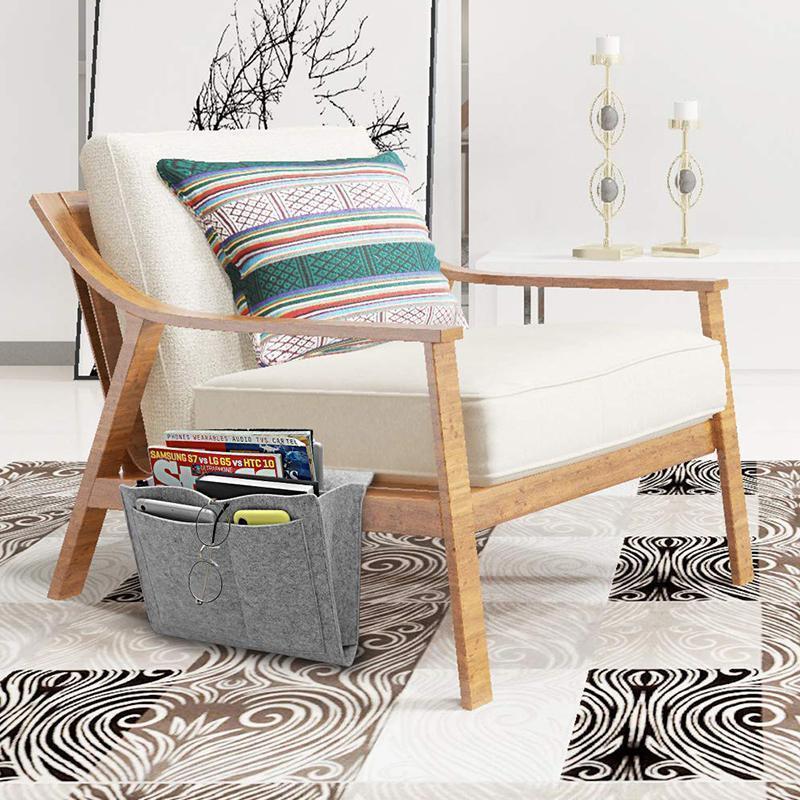 Slim Nightstand with Storage Shelf