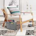 Slim Nightstand with Storage Shelf