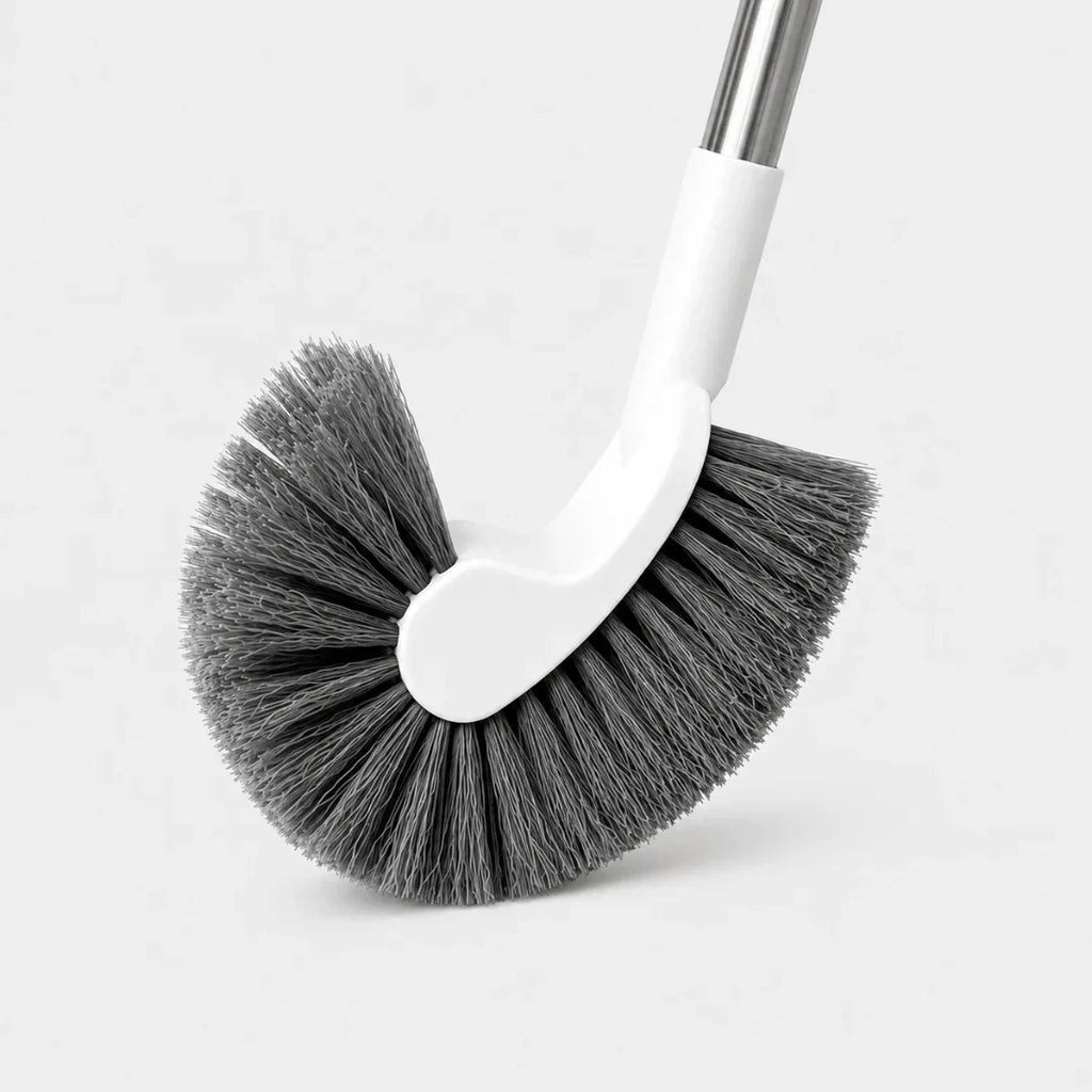 Curved Under-Rim Toilet Brush with Drip Holder