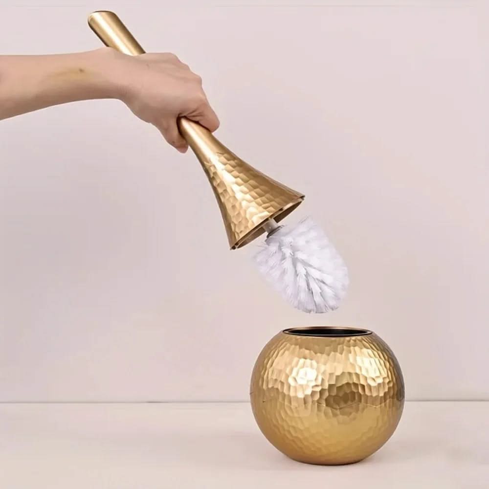 Sculpted Toilet Brush and Enclosed Holder