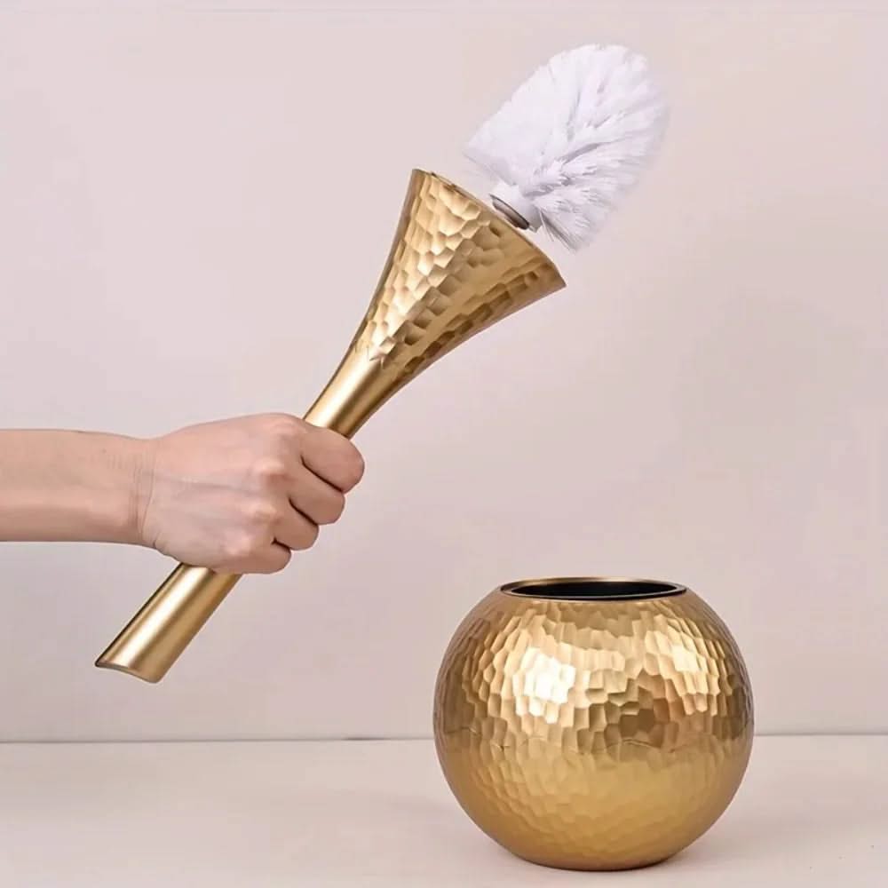 Sculpted Toilet Brush and Enclosed Holder