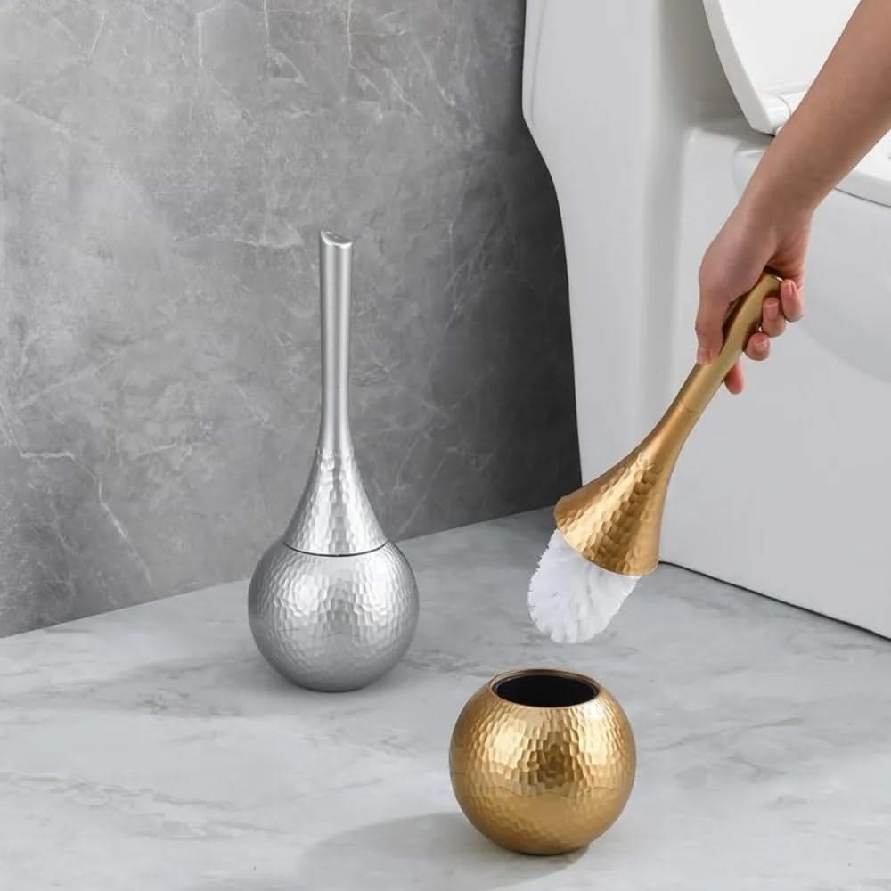 Sculpted Toilet Brush and Enclosed Holder