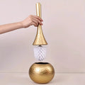 Sculpted Toilet Brush and Enclosed Holder