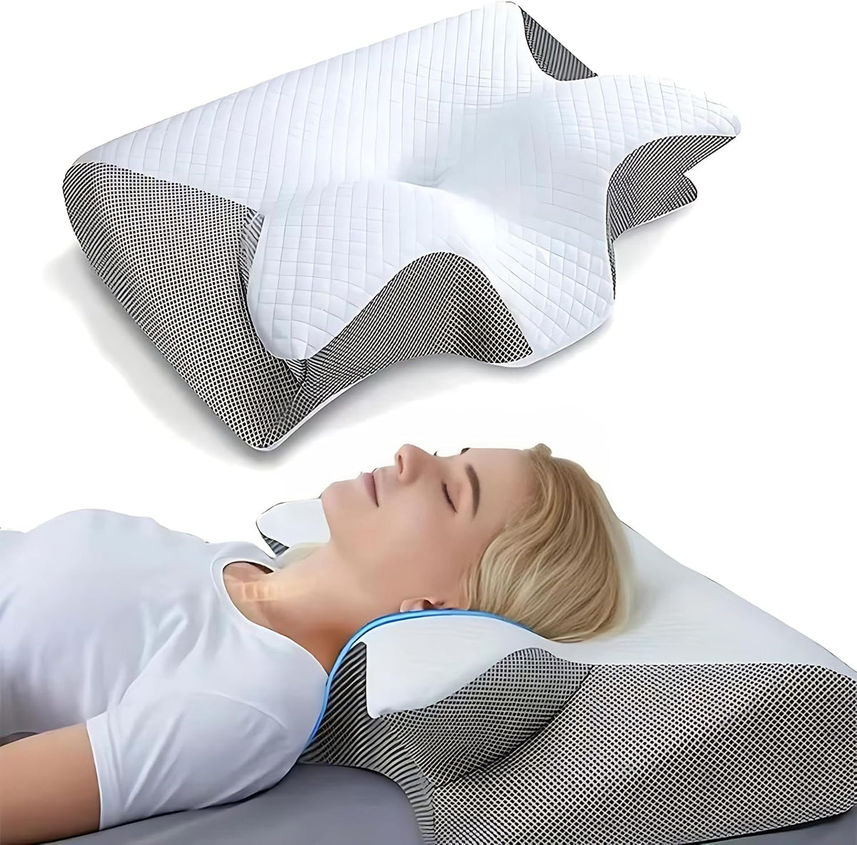Contoured Butterfly Memory Foam Pillow