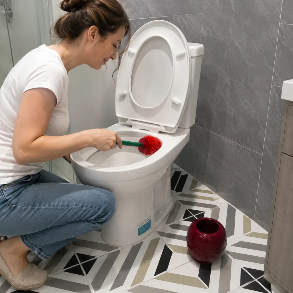 Cherry Toilet Brush and Holder in Three Colours