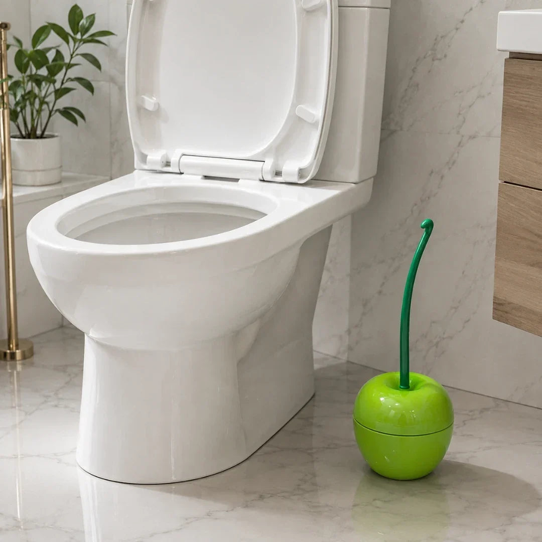 Cherry Toilet Brush and Holder in Three Colours