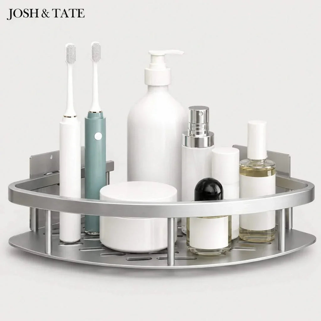 Adhesive Corner Shower Caddy, No Drilling