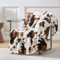 Cow Print Faux Fur Throw Blanket in Two Sizes