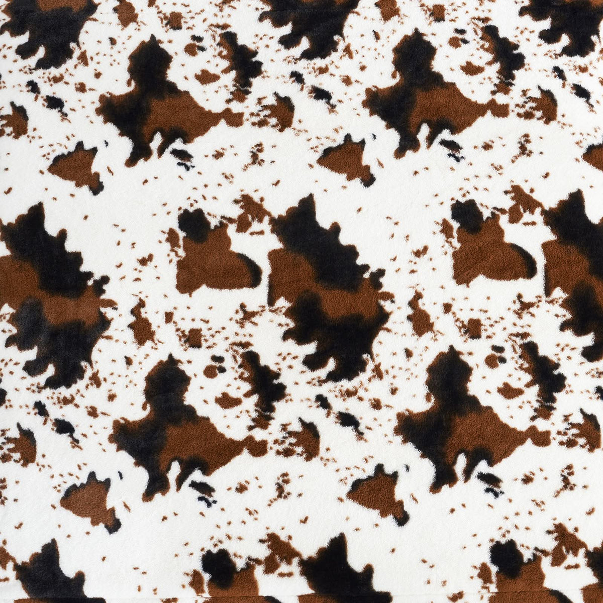 Cow Print Faux Fur Throw Blanket in Two Sizes