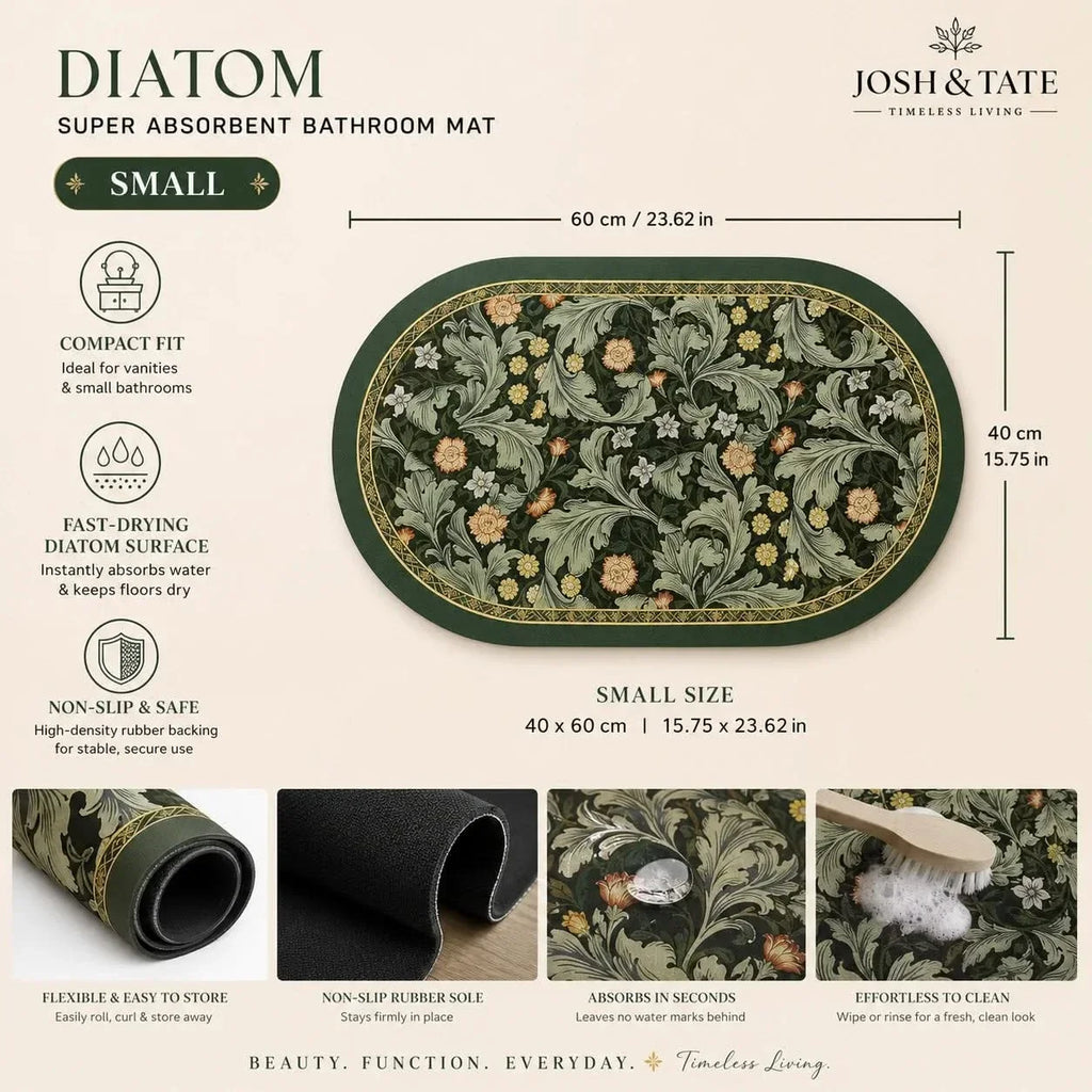 Fast-Drying Diatomite Stone Bath Mat