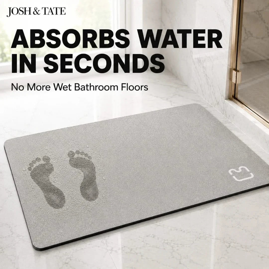 Non-Slip Diatomite Bath Mat in Six Colours