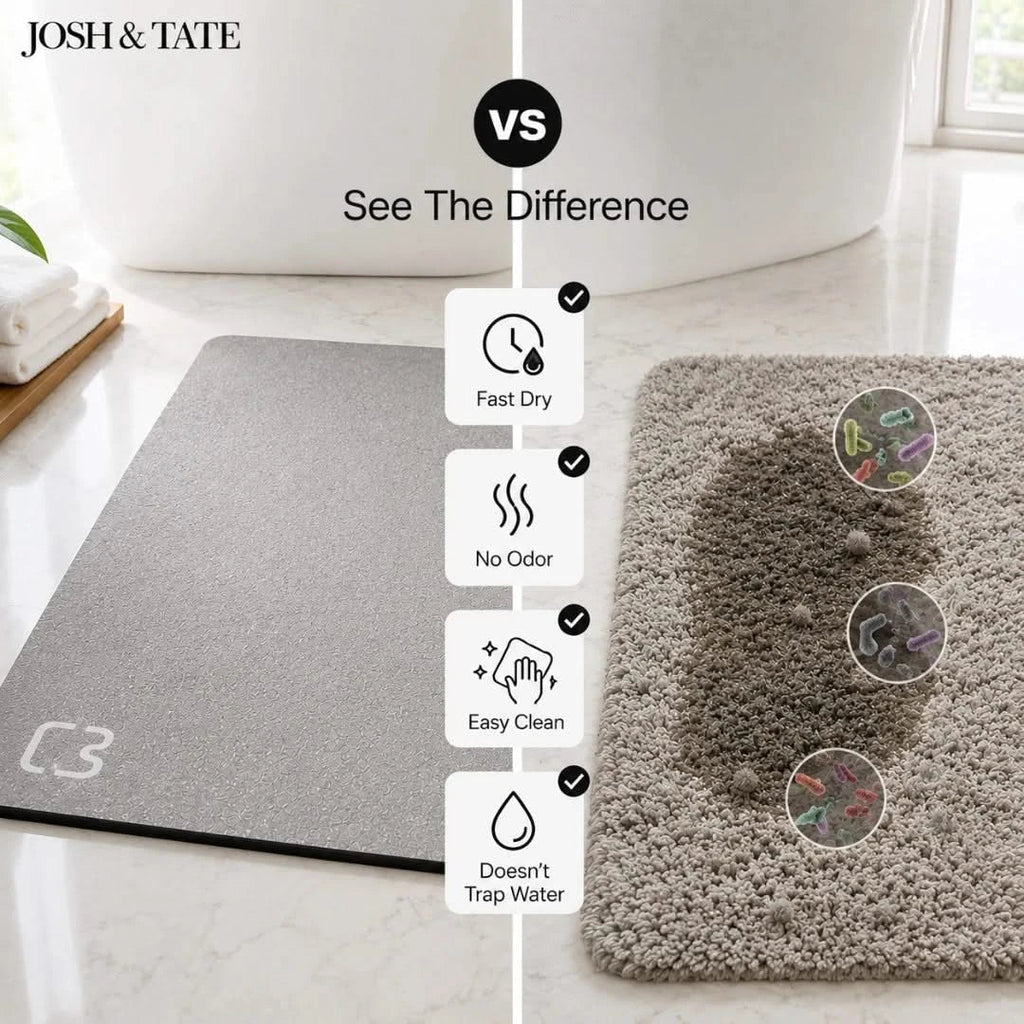 Non-Slip Diatomite Bath Mat in Six Colours
