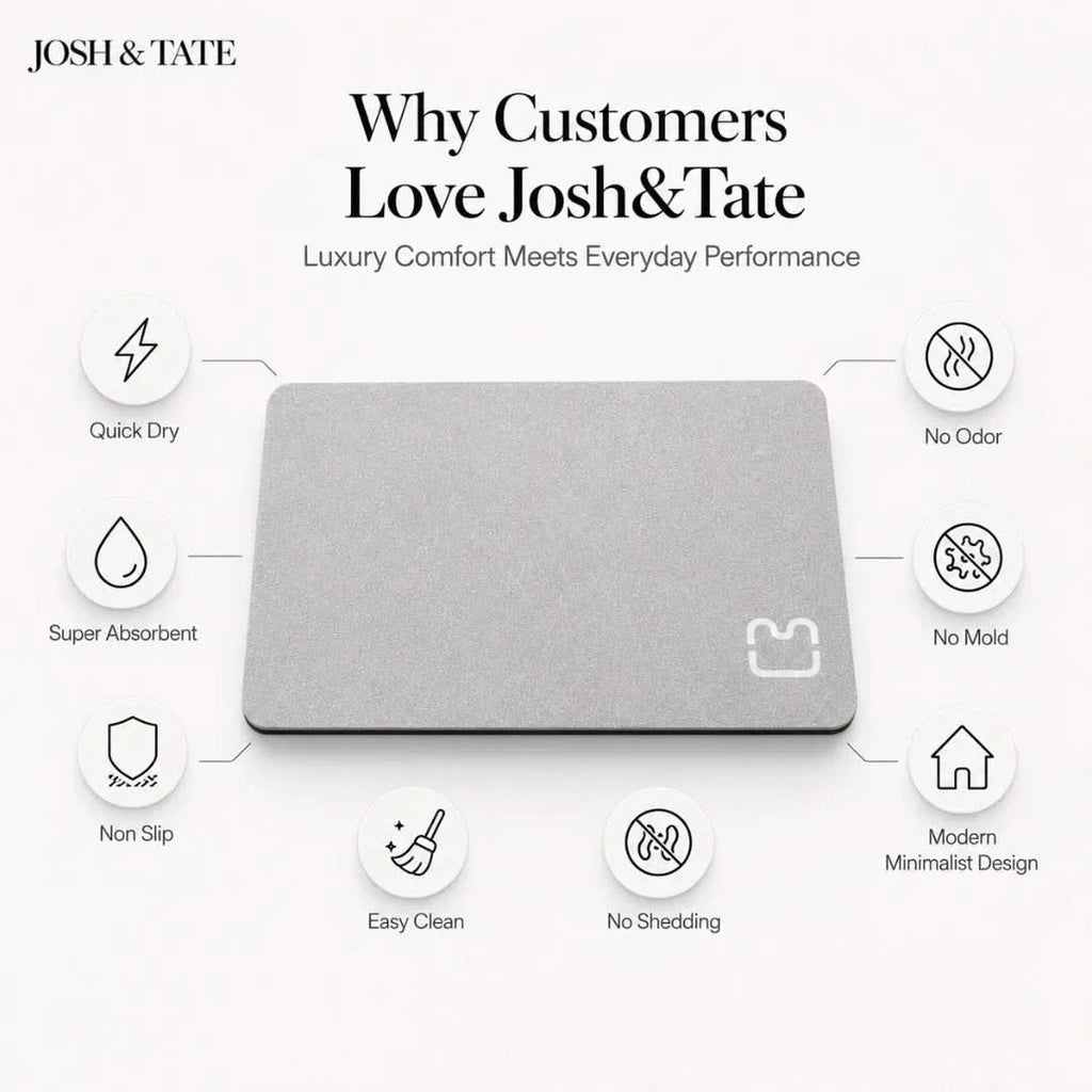 Non-Slip Diatomite Bath Mat in Six Colours