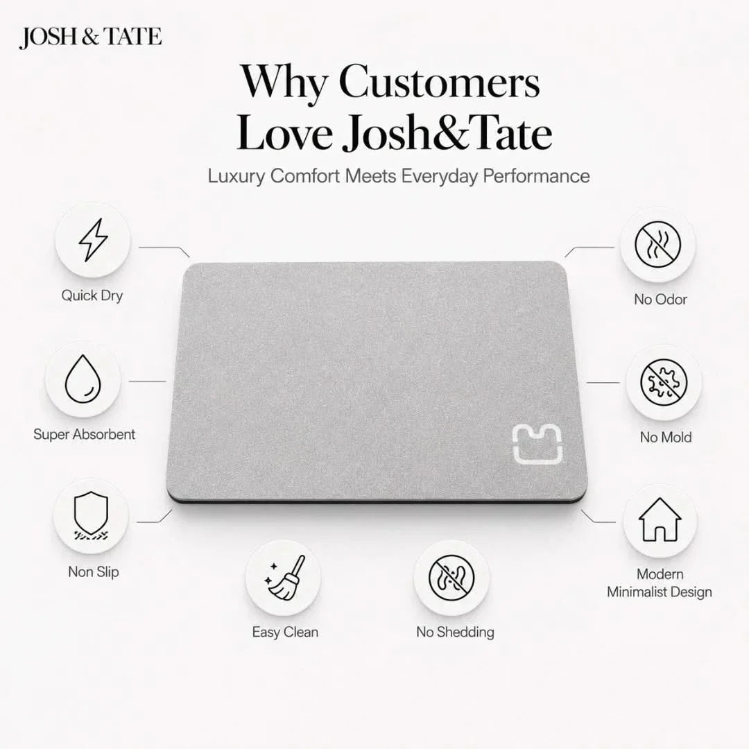 Non-Slip Diatomite Bath Mat in Six Colours