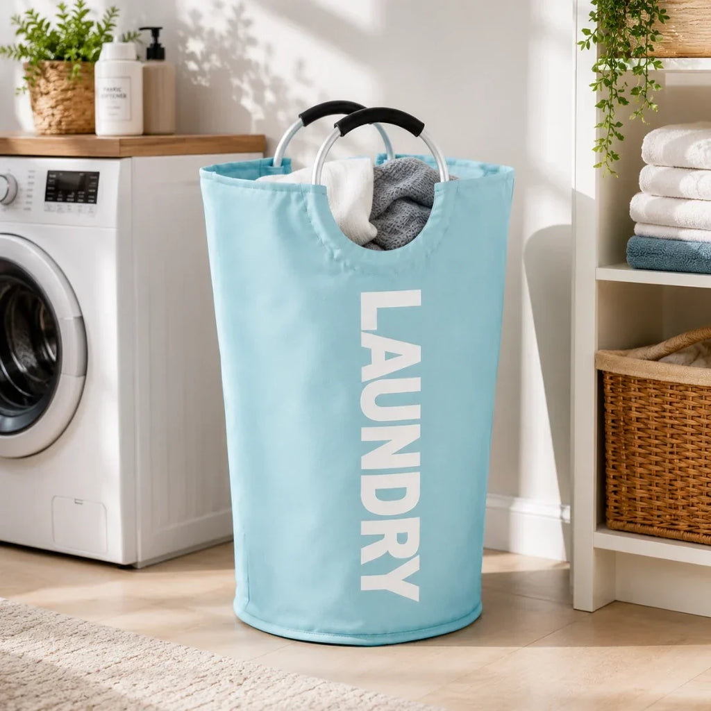 Collapsible Laundry Bag with Ring Handles – 61 x 38 cm