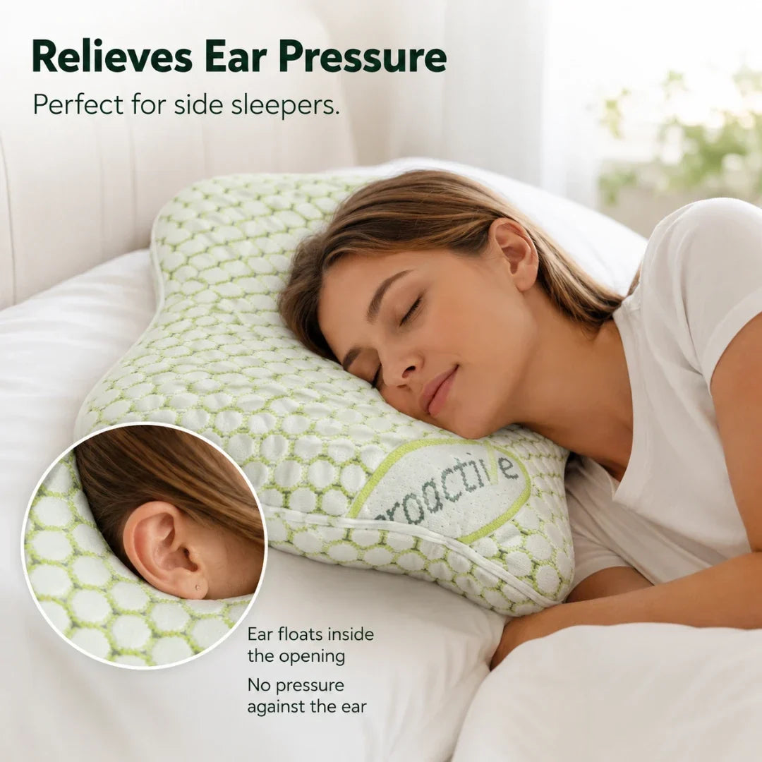 Side-Sleeper Ear Pillow with Central Hollow