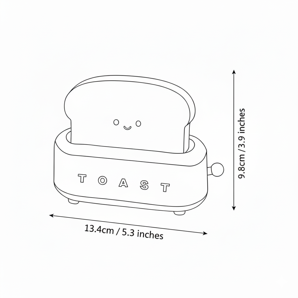 Toaster Lamp with Glowing Toast