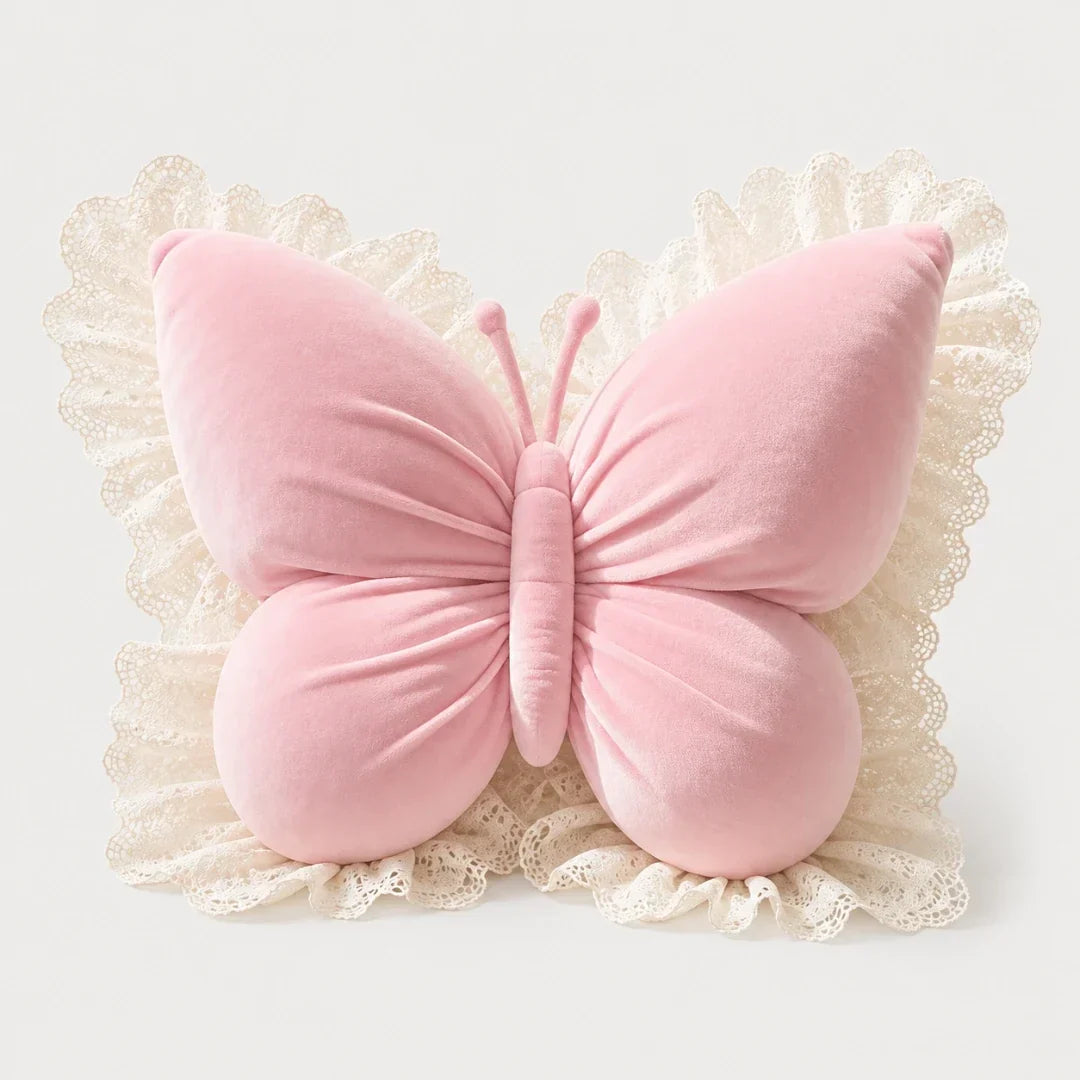 Butterfly Lace Cushion for Sofa and Bed