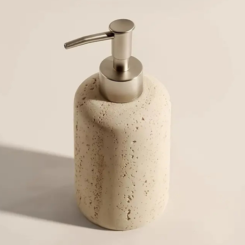 Travertine Stone Effect Soap Dispenser