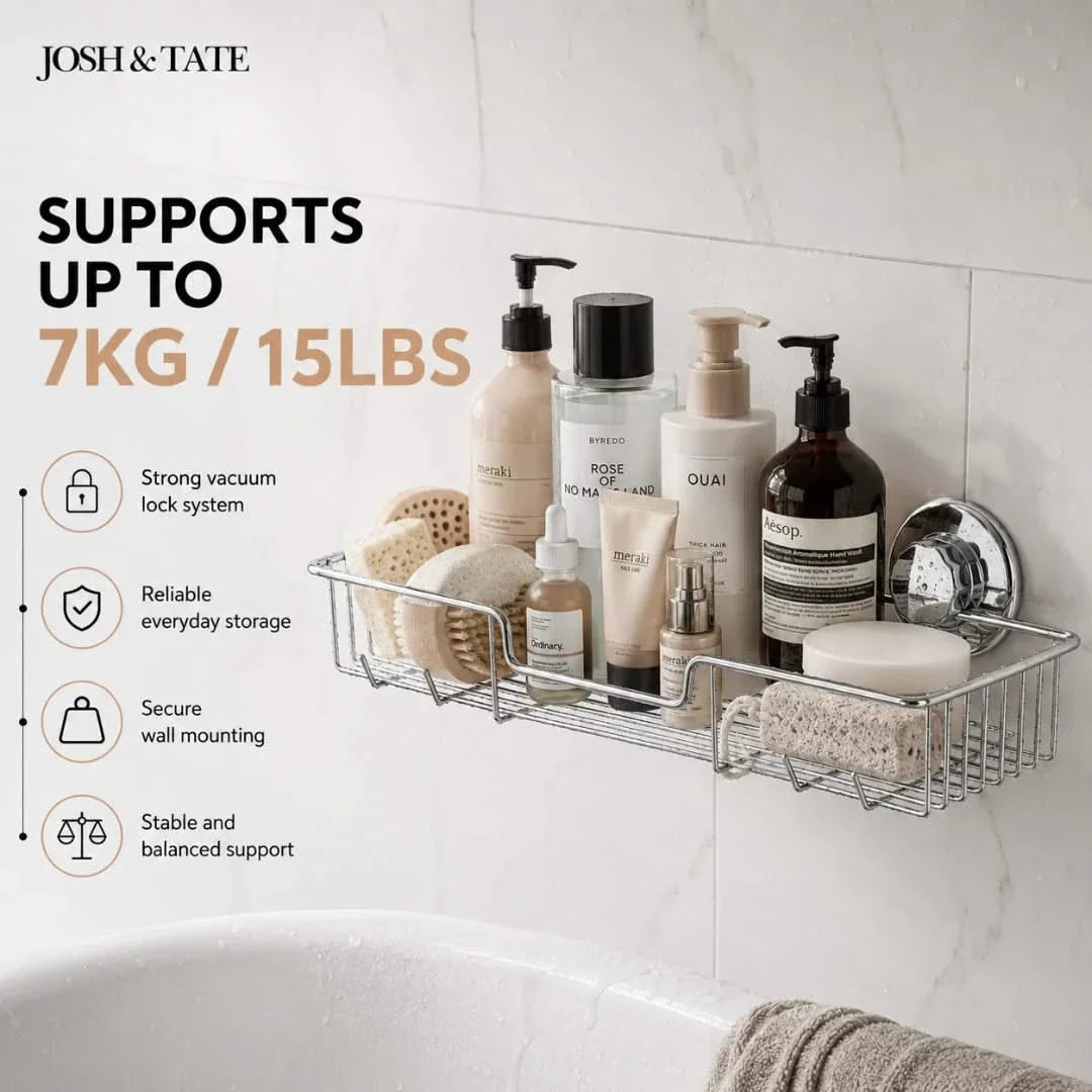 Twist-Lock Wire Shower Caddy, No Drilling