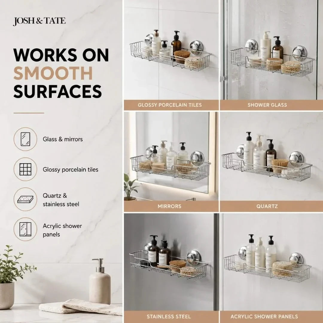 Twist-Lock Wire Shower Caddy, No Drilling