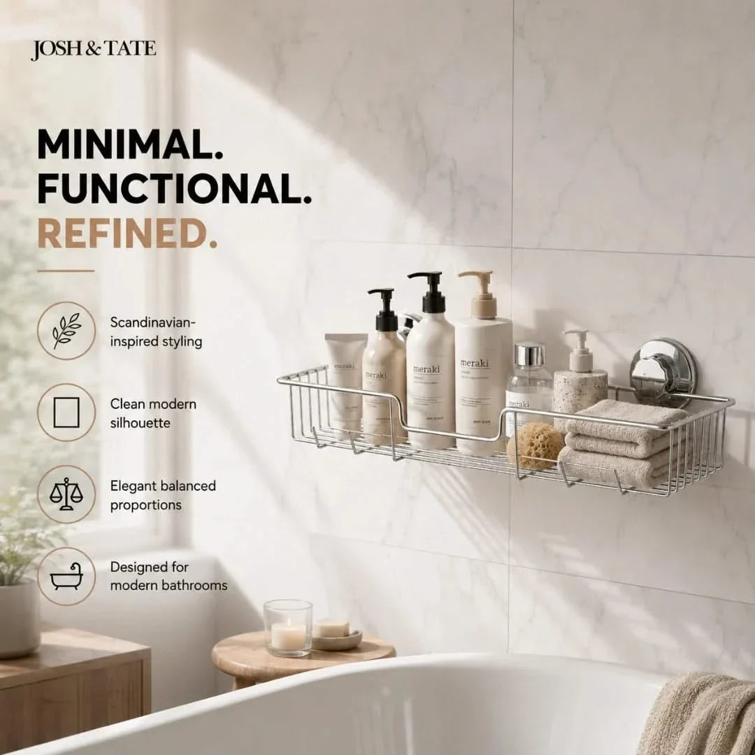 Twist-Lock Wire Shower Caddy, No Drilling