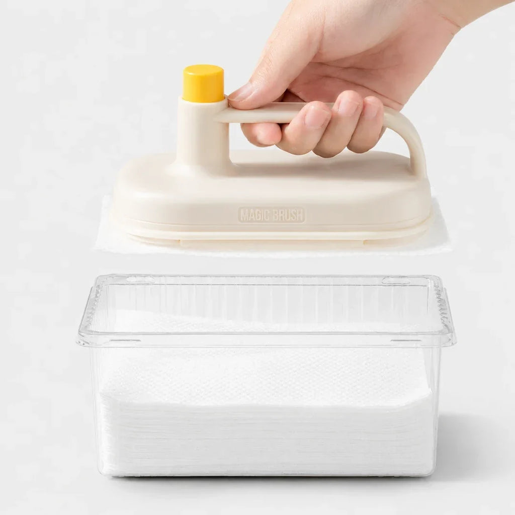 Refillable Cleaning Brush with 50 Pads