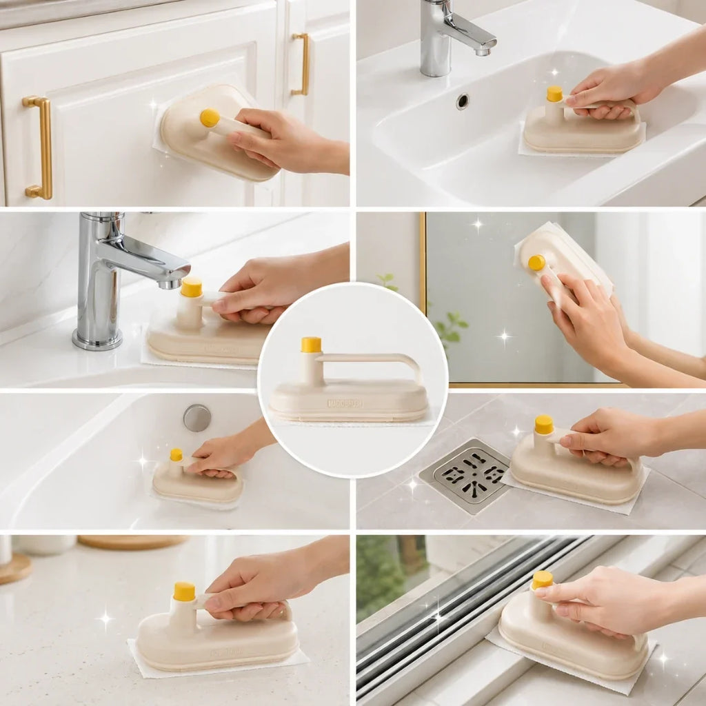 Refillable Cleaning Brush with 50 Pads