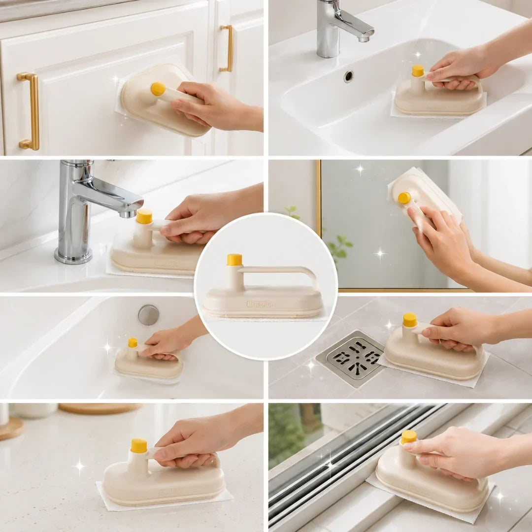 Refillable Cleaning Brush with 50 Pads