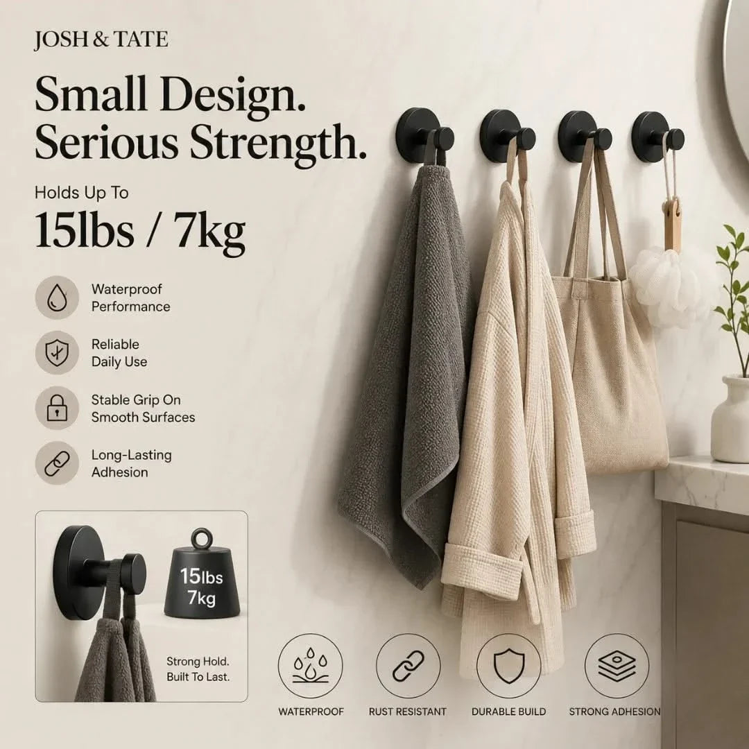 Minimal Adhesive Wall Hook Set in 4 Finishes