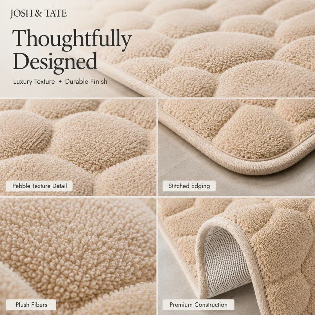 Non-Slip Memory Foam Bath Mat, 40 × 60 cm