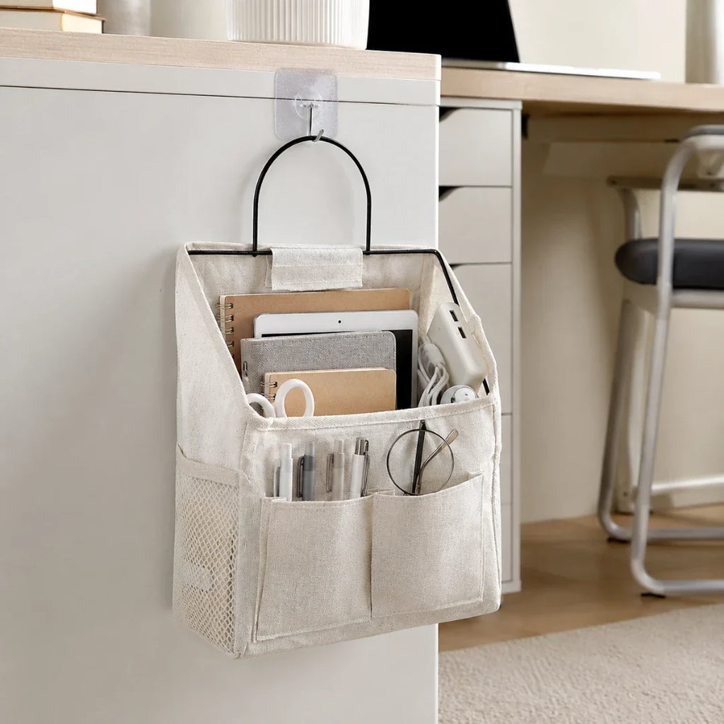 Hanging Bedside Organizer with 3 Pockets