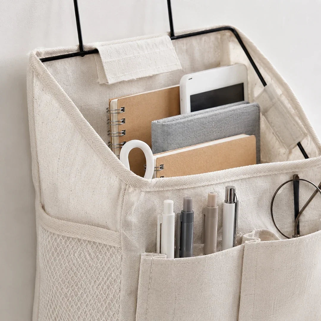 Hanging Bedside Organizer with 3 Pockets