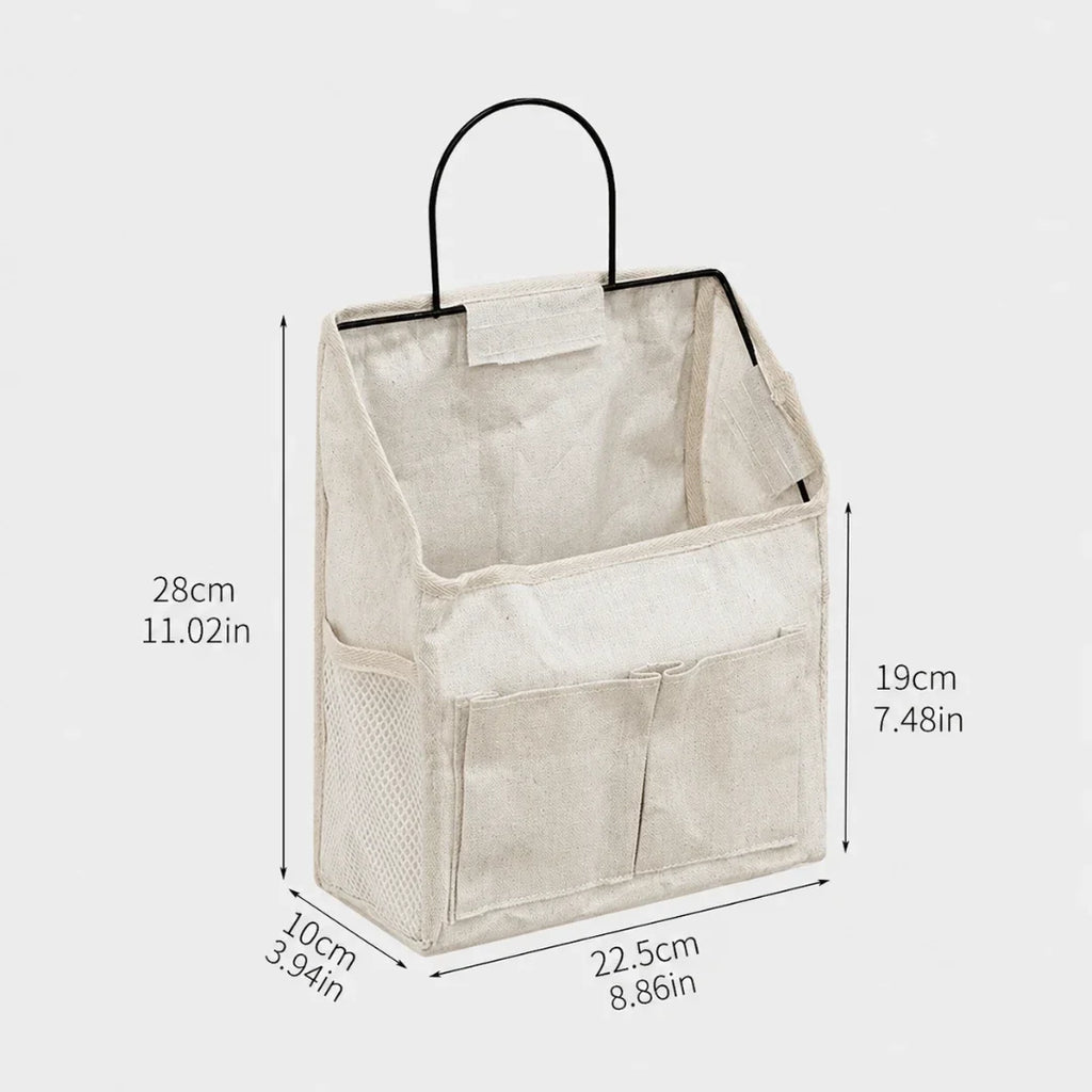 Hanging Bedside Organizer with 3 Pockets