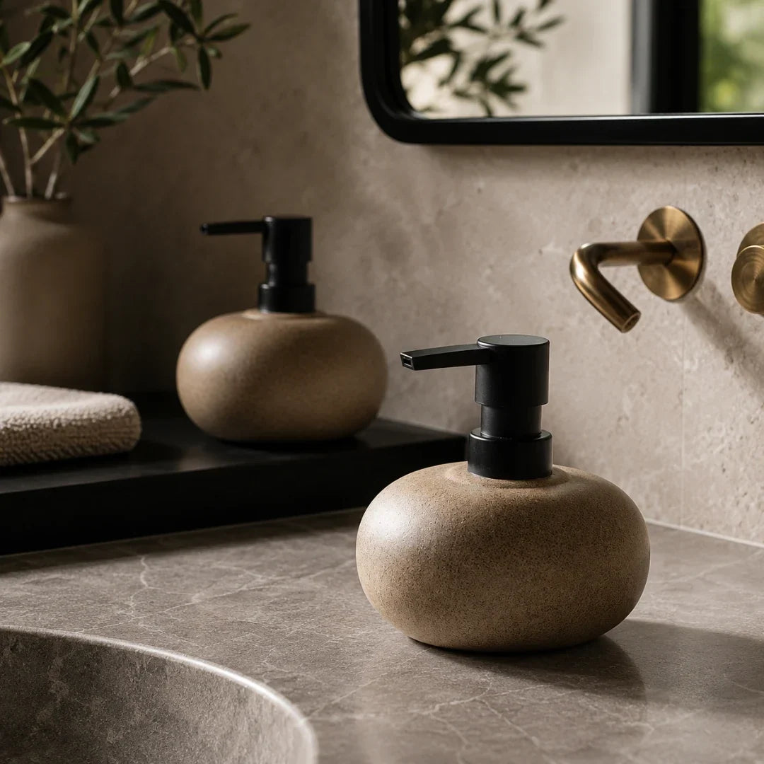Stoneware Ceramic Soap Dispenser, 300ml