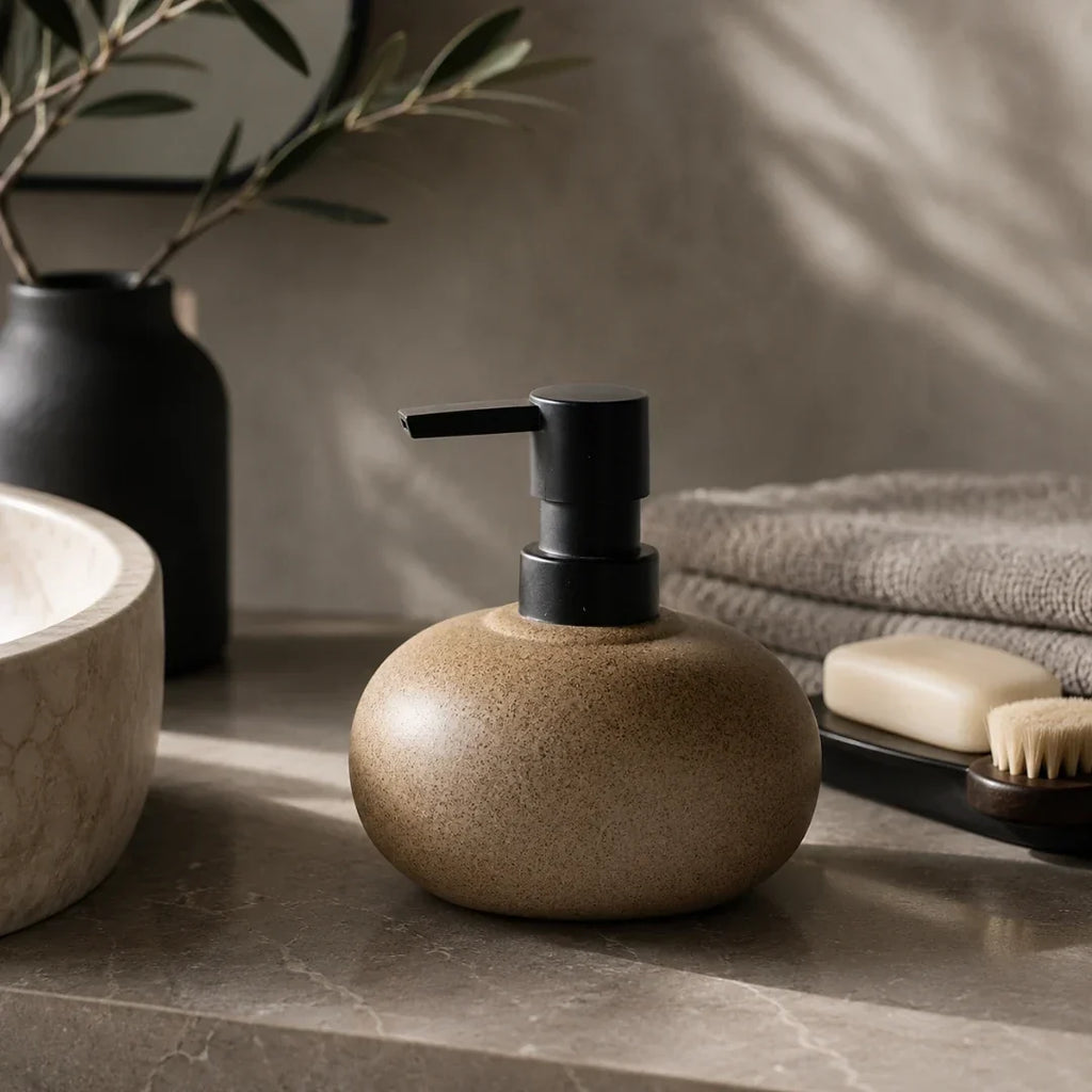 Stoneware Ceramic Soap Dispenser, 300ml