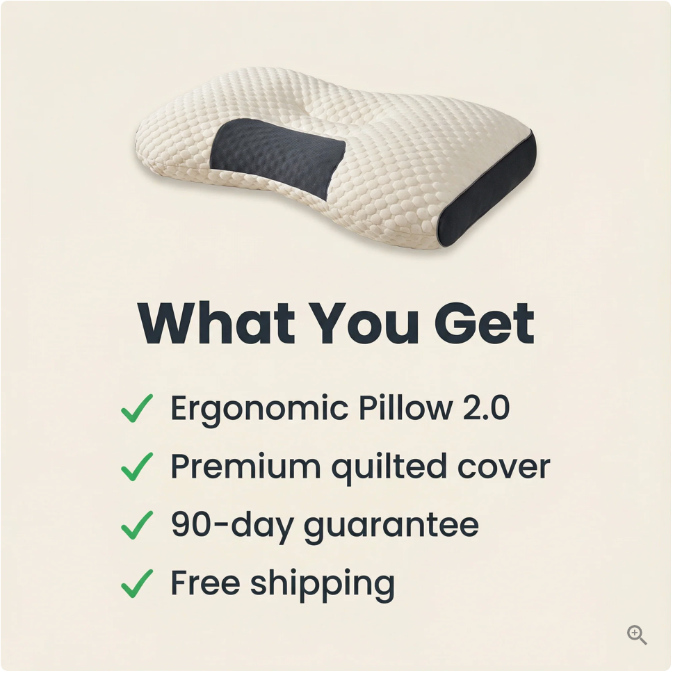 Contoured Memory Foam Pillow, Single or Pair