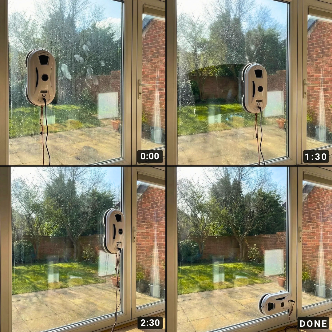 Automatic Window Cleaning Robot with Safety Cable
