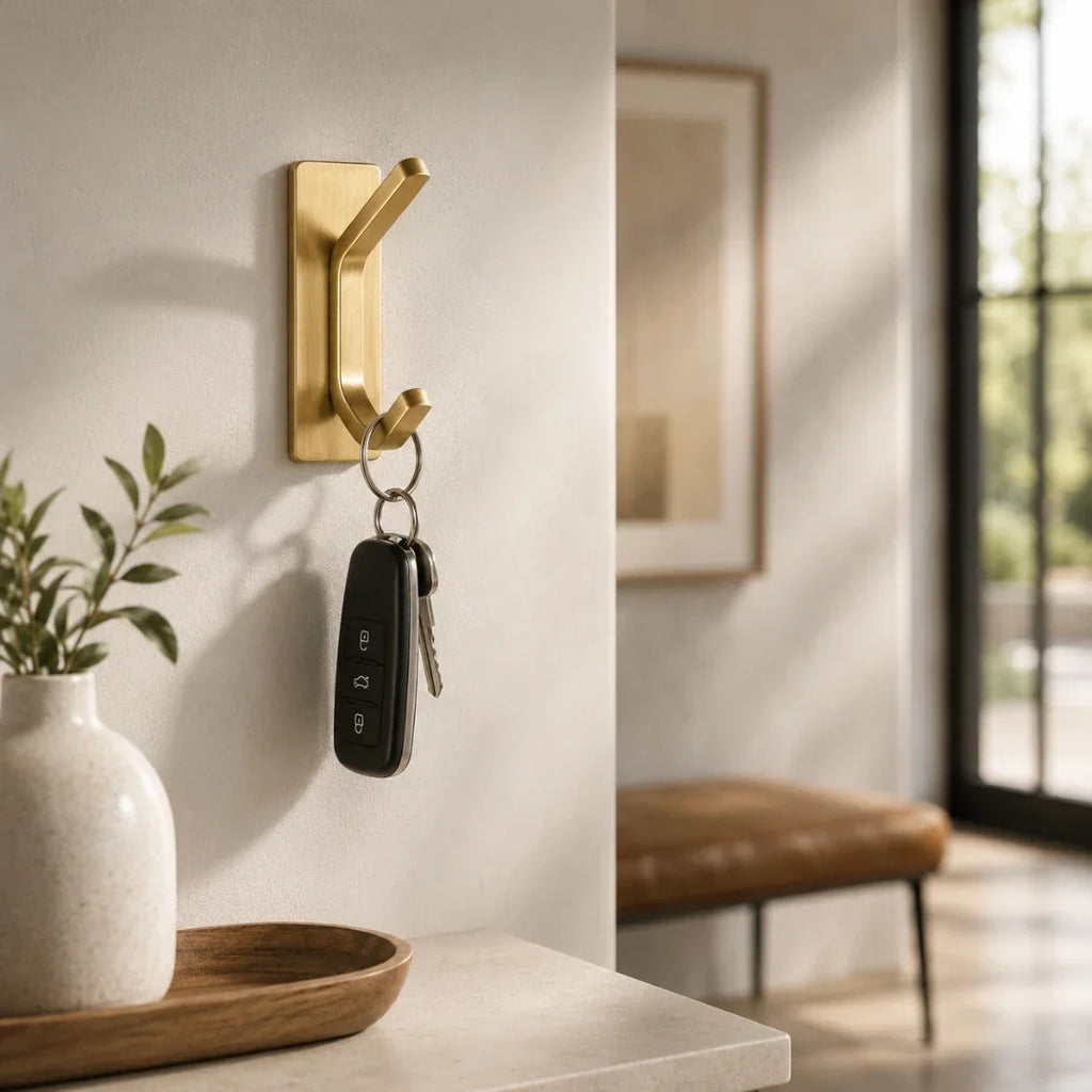 Minimalist Steel Wall Hook in Three Finishes