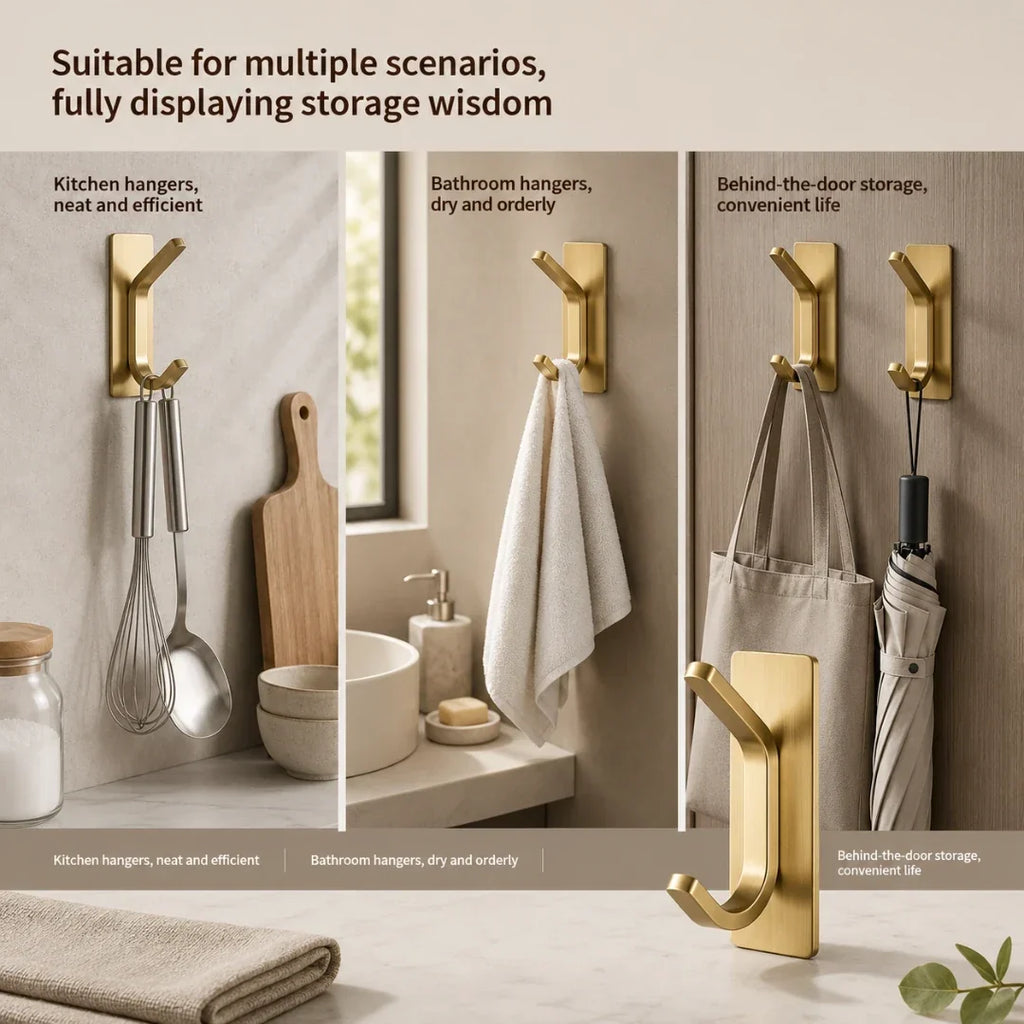 Minimalist Steel Wall Hook in Three Finishes