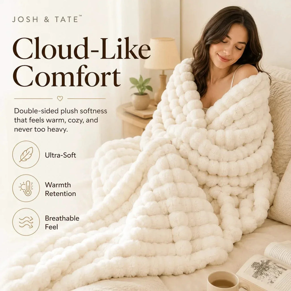 Ribbed Fleece Blanket in 2 Sizes