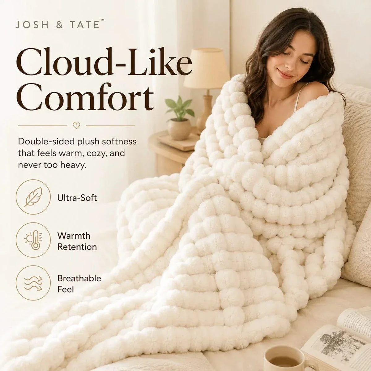 Ribbed Fleece Blanket in 2 Sizes