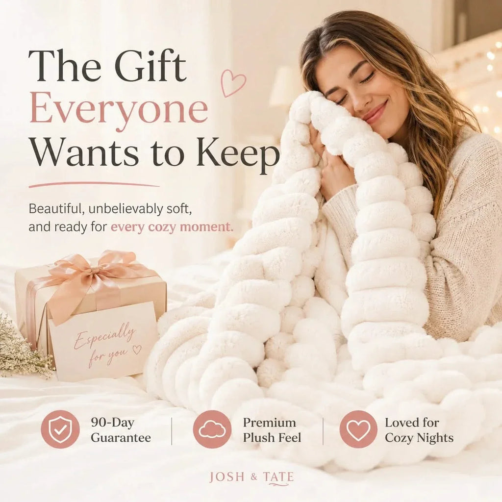 Ribbed Fleece Blanket in 2 Sizes